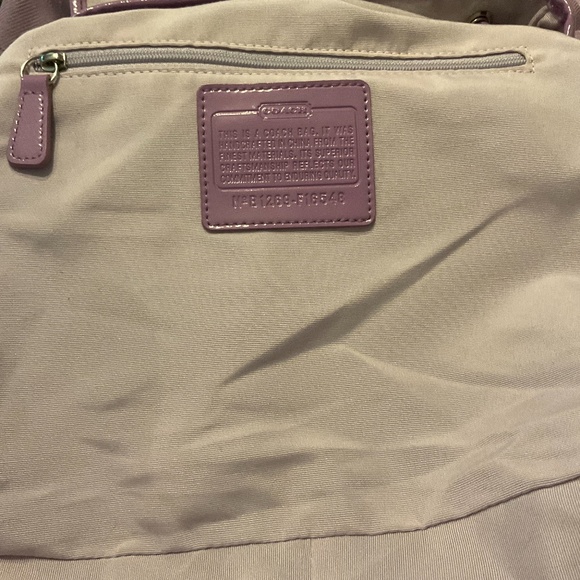 Vintage Coach Lilac/Purple Signature Jacquard Backpack Very Nice main image 2